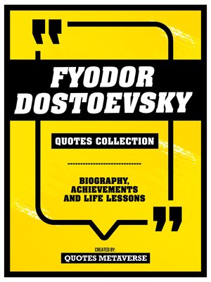 cover image of Fyodor Dostoevsky--Quotes Collection